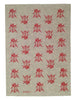 Red Christmas Beetle linen tea towel (Natural and off-white)