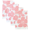 Pink Daisy linen napkins (set of 4)