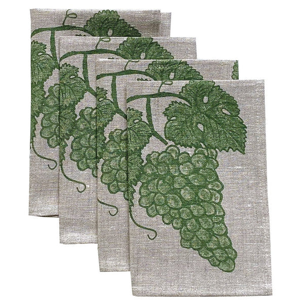 Green Grapes linen napkins (set of 4)