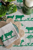 Green Paddock linen tablecloth