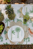 Green Palms linen tablecloth