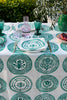 Jade Lebrillo linen tablecloth