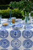 Blue Lebrillo linen tablecloth