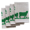 Green Paddock linen napkins (set of 4)