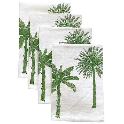 Green Palms linen napkins (set of 4)