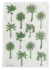 Green Palms linen tea towel (Natural and off-white)